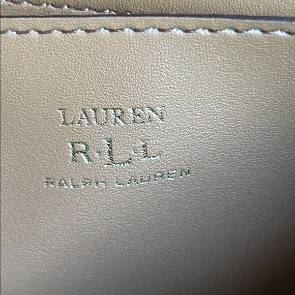 Lauren Ralph Lauren Women's Dryden Caley Mini Cross Body Saddle Style Bag Tan - Picture 10 of 17